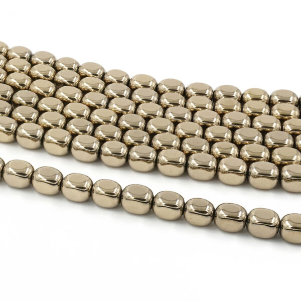 Hematite strands stone shape size 10x8mm – Pirite Color