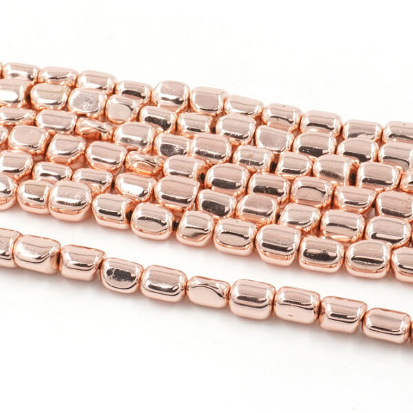 Hematite strands stone shape size 8x6mm – Flux Rose Color