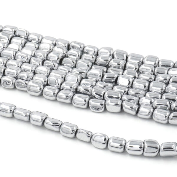 Hematite strands stone shape size 8x6mm – Silver Color