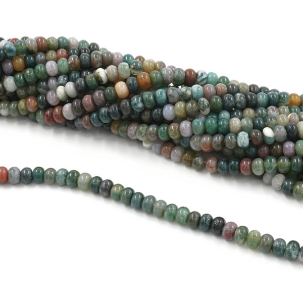 Fancy jasper agate strands washer shape size 6x4mm - (Indian Agate)