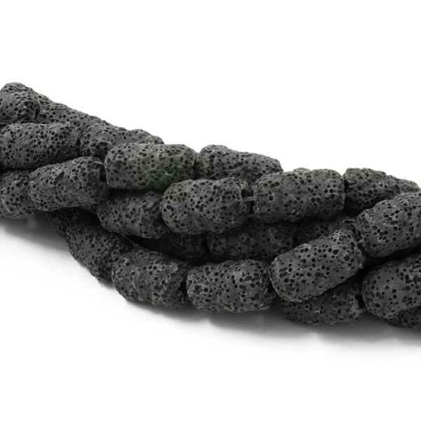 Lava Stone strands cylindrical shape size 22x12mm