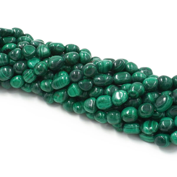Malachite strands stone shape size 8x6mm