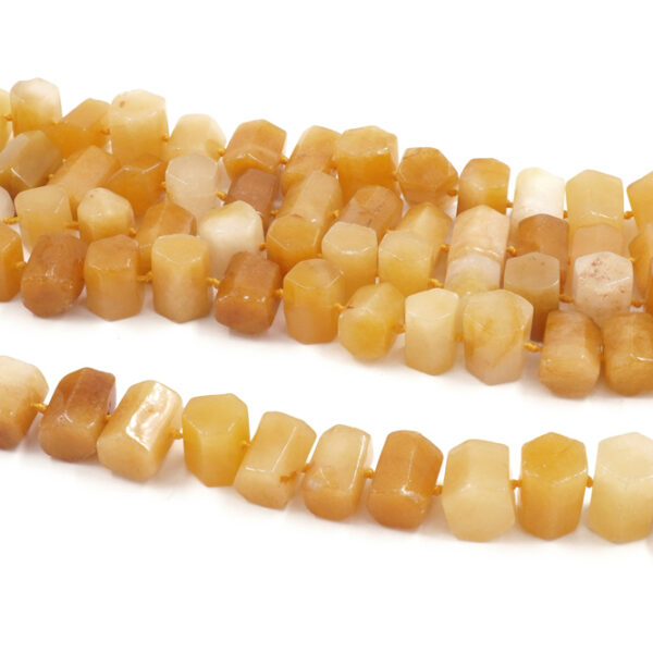 Yellow Jade strands cupolini shape size ~14x10mm