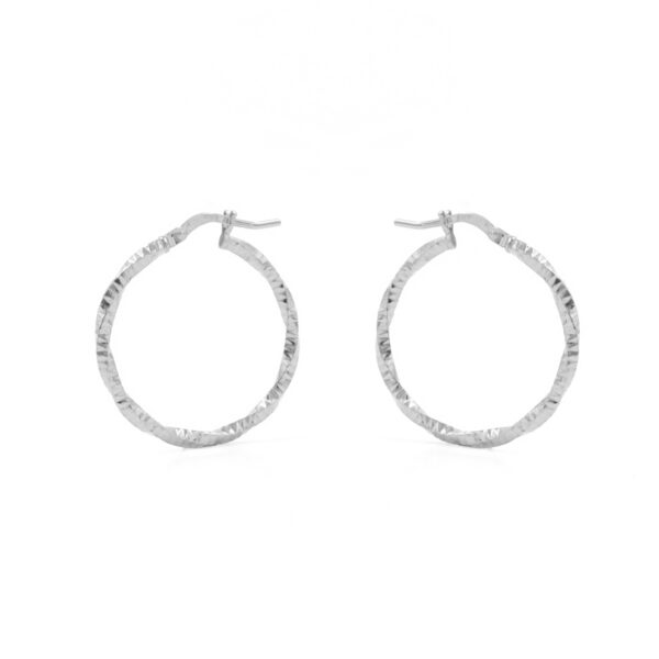 Sterling Silver earrings ring shape size 20mm – Silver Color