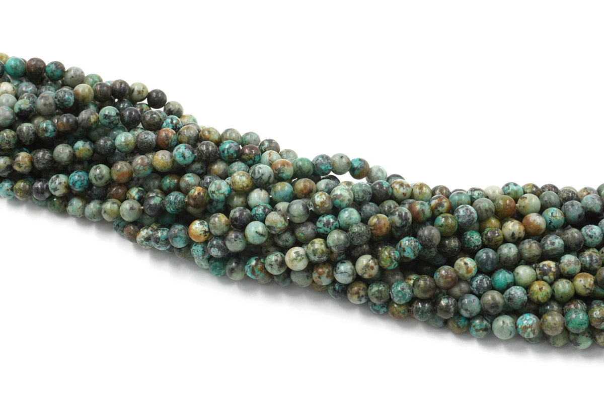 African Turquoise jasper strands round shape size 6mm
