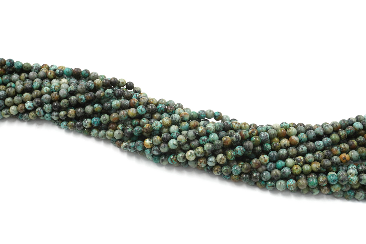 African Turquoise jasper strands round shape size 6mm - Image 2