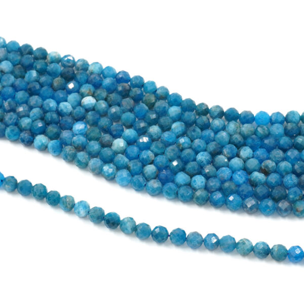 Apatite strands faceted round shape size 6mm
