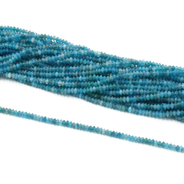 Apatite strands faceted washer shape size 3x2mm