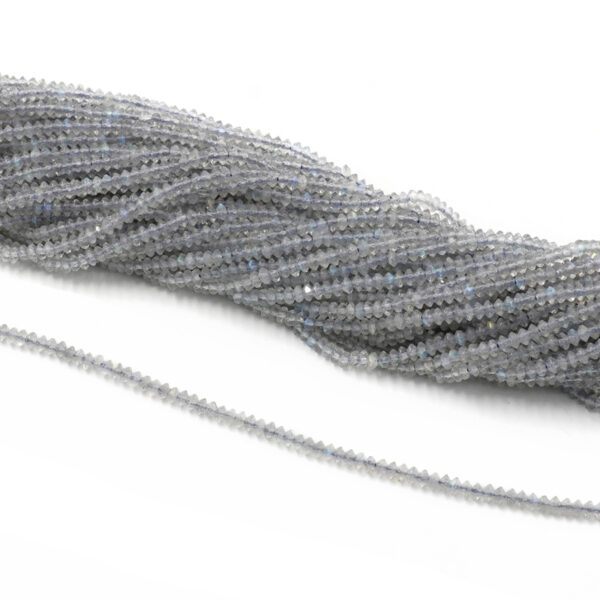 Labradorite strands faceted washer shape size 3x2mm