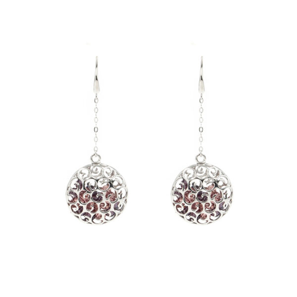 Sterling Silver Earrings with loose swarovski