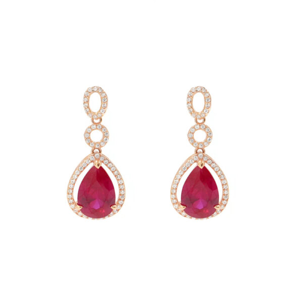 Sterling Silver Earrings with zircons and coloured stones