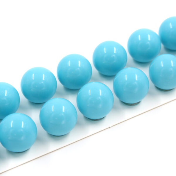 Recon turquoise round beads size 14mm