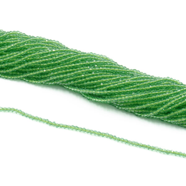 Zirconi fili round sfaccettati 2mm - Verde Chiaro