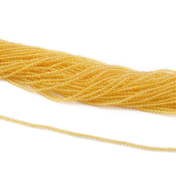 Zirconi fili round sfaccettati 2mm - Giallo