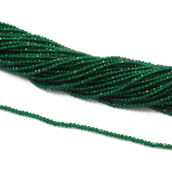 Zirconi fili round sfaccettati 2mm - Verde Scuro