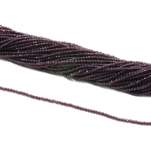 Zirconi fili round sfaccettati 2mm - Viola