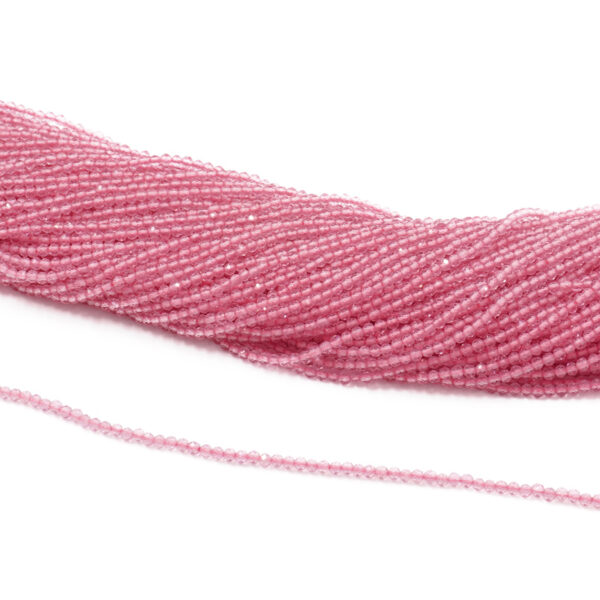 Zirconi fili round sfaccettati 2mm - Rosa