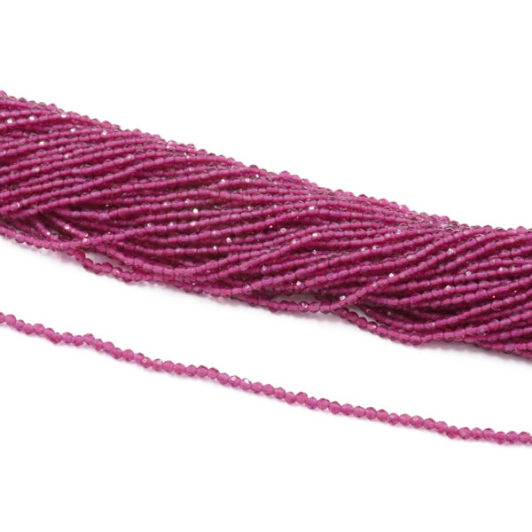 Zirconi fili round sfaccettati 2mm - Fucsia