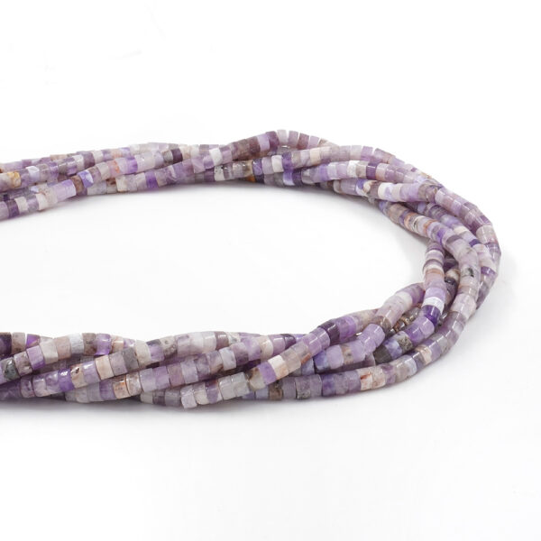 Amethyst strand washer shape size 4x2mm