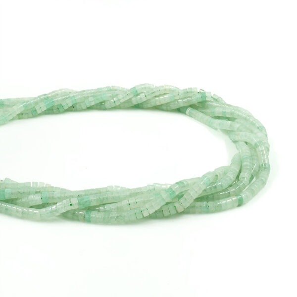 Green aventurine strand washer shape size 4x2mm