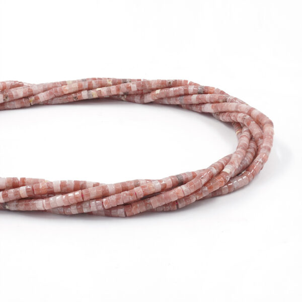 Pink aventurine strand washer shape size 4x2mm