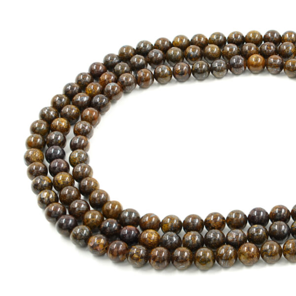 Bronzite strands round beads 4mm to 8mm