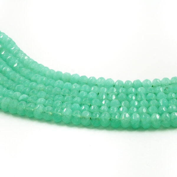 Quarzo spugna Verde fili rondelle sfaccettate 6x4mm