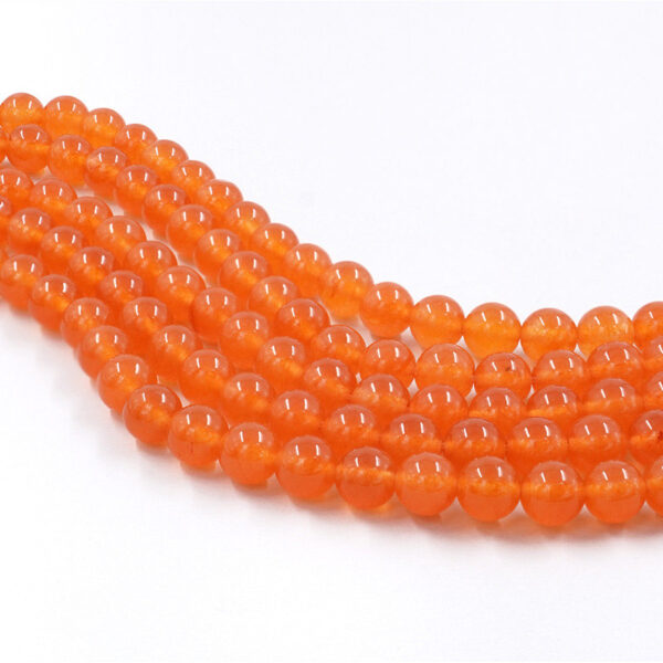 Giada arancio tinta fili tondi 6mm a 10mm