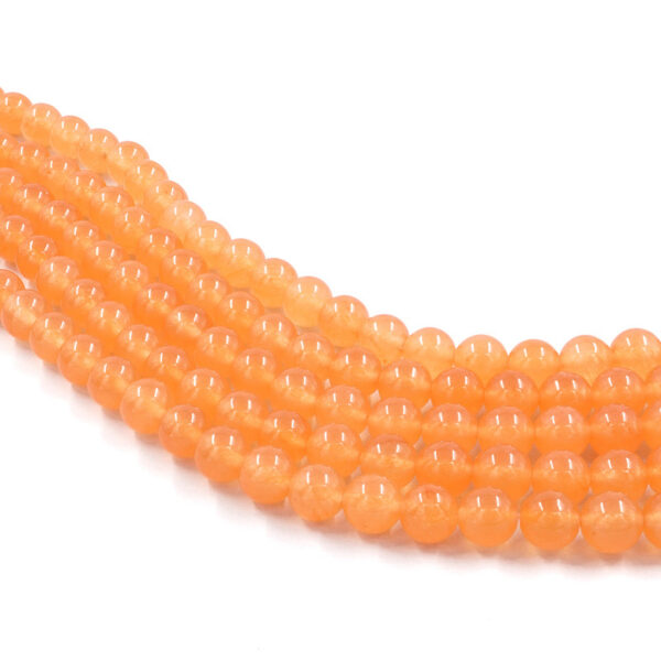 Giada arancio chiaro tinta fili tondi 6mm a 14mm