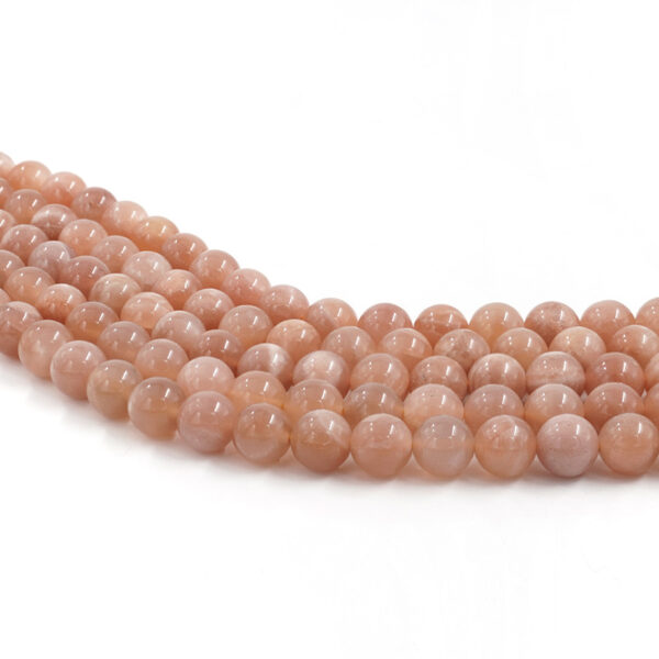 Pink Moonstone strands round beads 6mm to 8mm – A-Quality