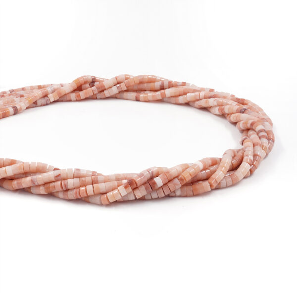 Pink jasper strand washer shape size 4x2mm