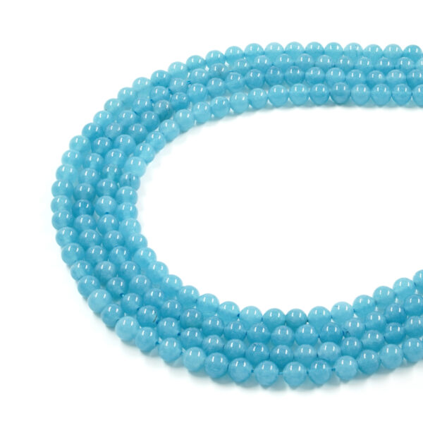 Blue Sponge Quartz strands round beads 4mm to 16mm