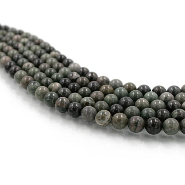 Green Forest Jasper strands round beads 6mm to 8mm
