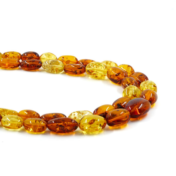 Colombian Amber strands stone shape - Multicolor
