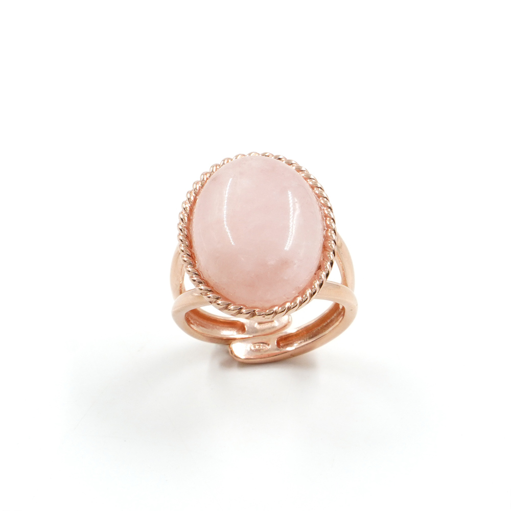 Anello in argento 925 con morganite – Rosato - immagine 2