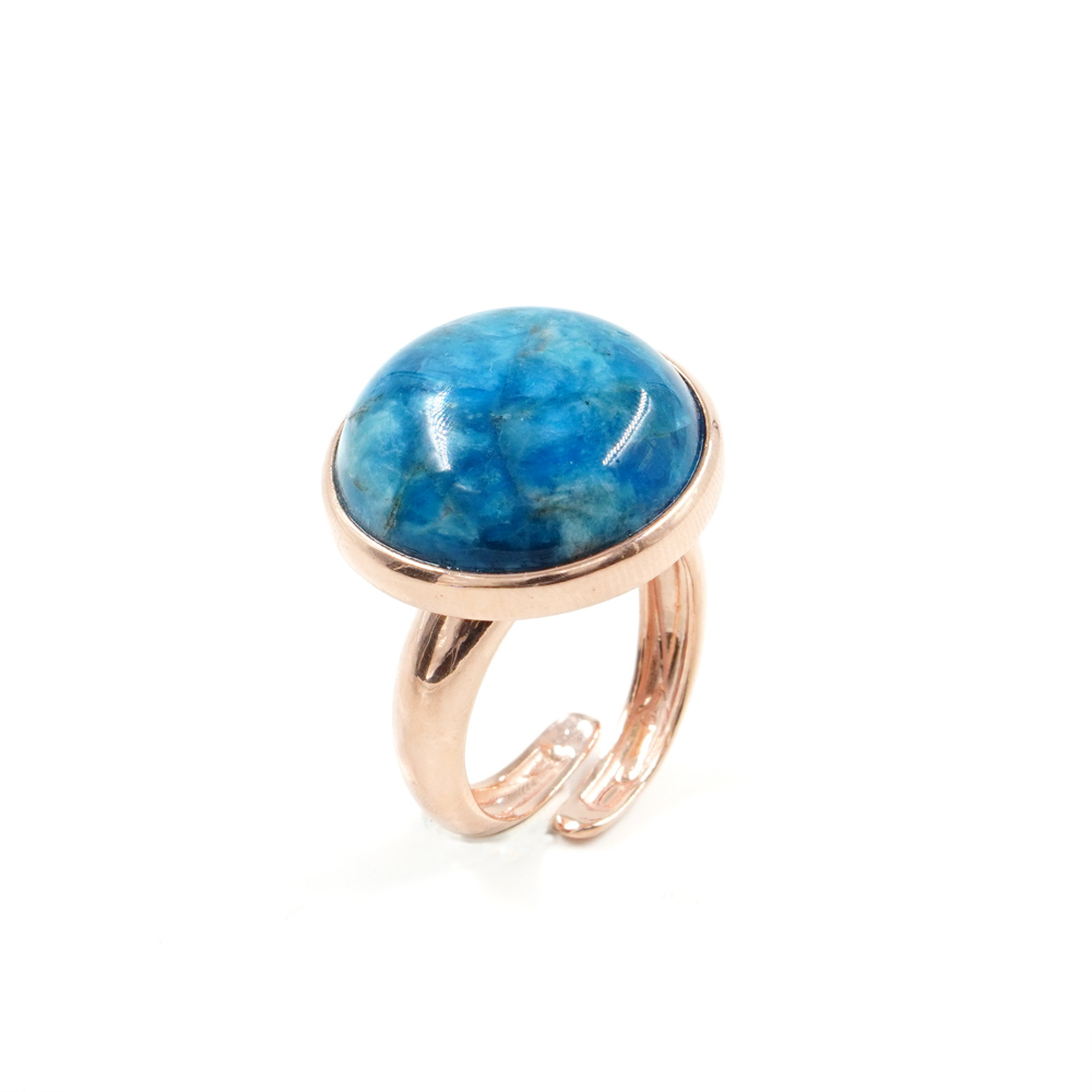 Anello in argento 925 con apatite – Rosato - immagine 2