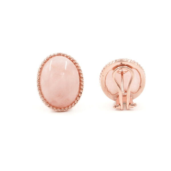Sterling Silver Earrings with morganite - Rose Color