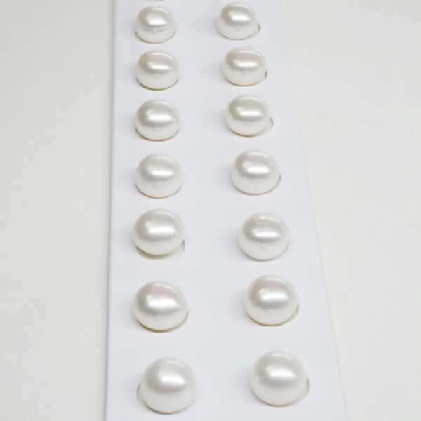 Fresh Water Pearls pairs button shape size 8-8½mm