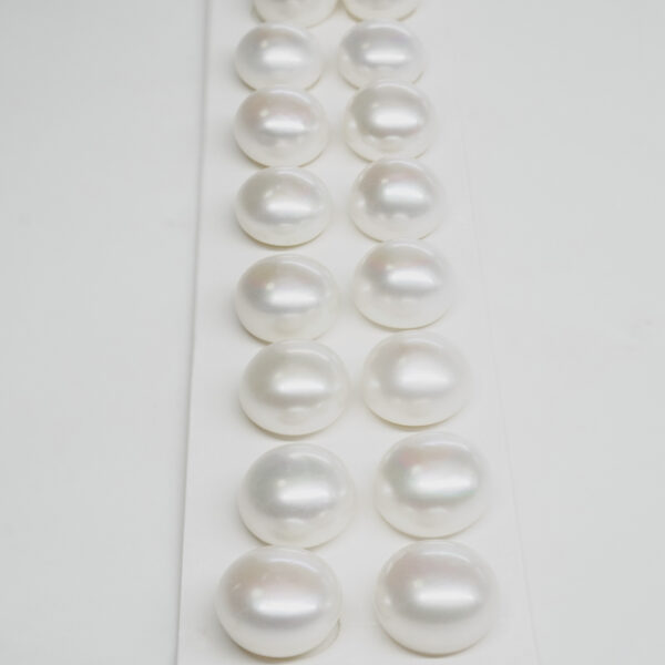 Fresh Water Pearls pairs button shape size 12-13mm
