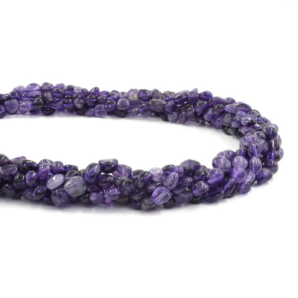 Amethyst strands tumble shape size 8x6mm