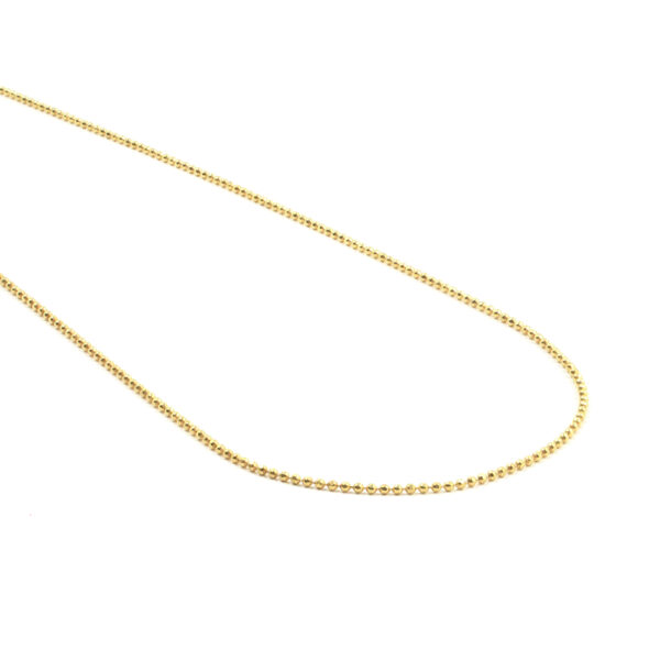 Collana Veneziana a pallini 0,90mm in argento 925 con bollatina – Lunghezza 40cm – Dorato