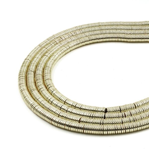 Hematite strands washer shape size 6x1mm – Pirite Color