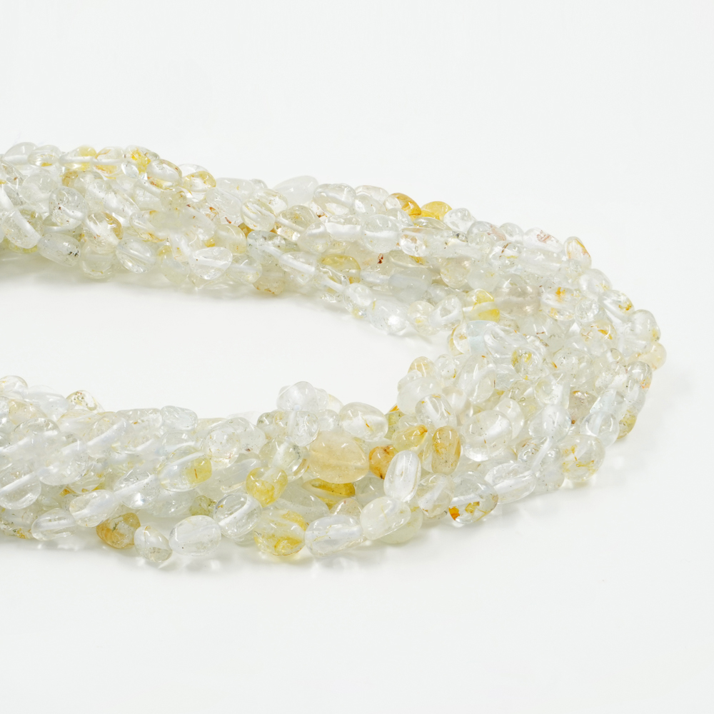 Citrine Quartz strands tumble shape size 8x6mm