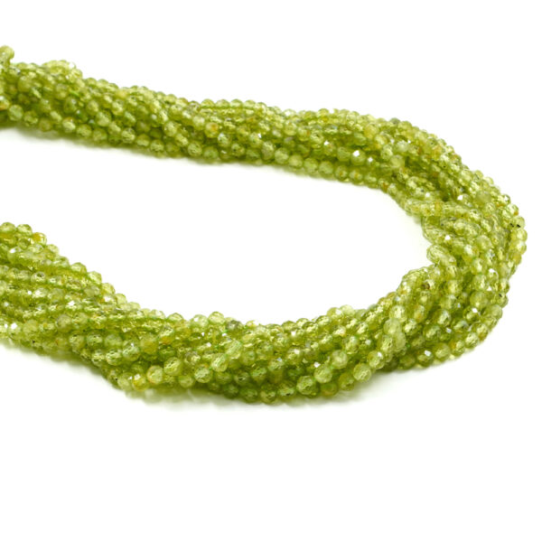 Peridoto fili tondi sfaccettati 4mm
