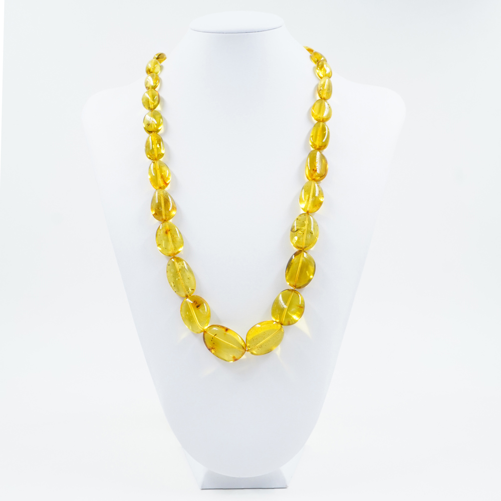Citrine Baltic Amber strands tumble shape - Image 2