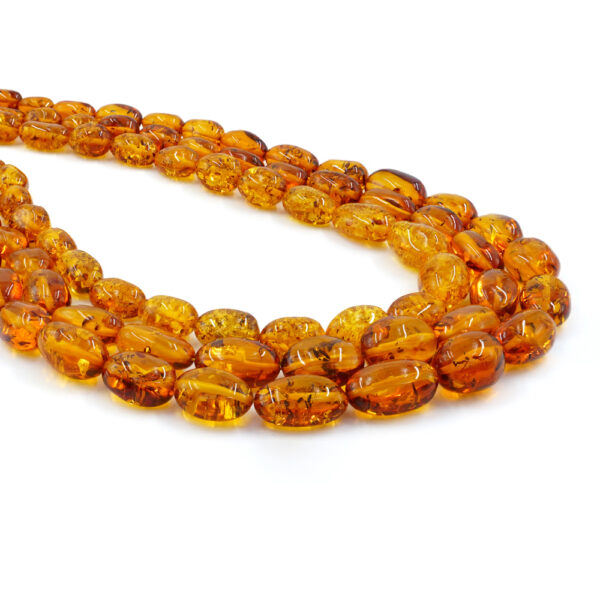 Colombian Amber strands tumble shape