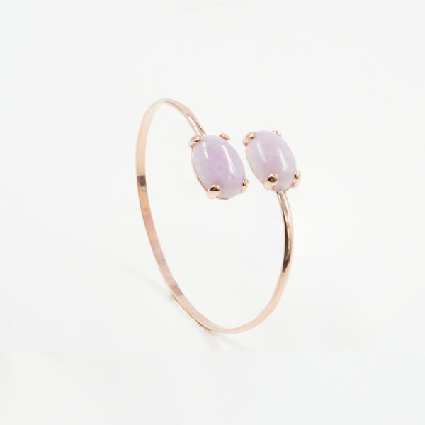 Sterling Silver bracelet with kunzite – Rose Color