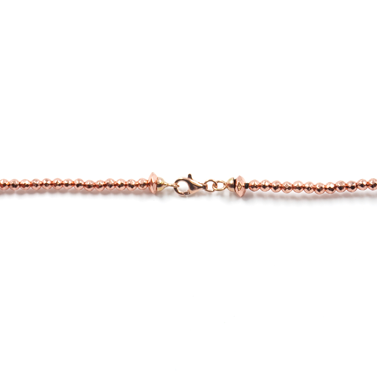 Collana con ematite, agata nera, pasta di turchese, chiusura in argento 925 – Rosato - immagine 4