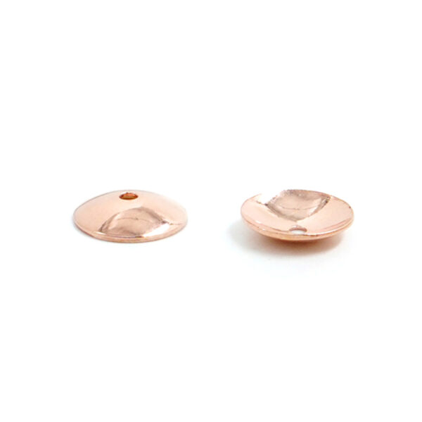 Sterling Silver drilled cup size from 3mm to 8mm – Rose Color