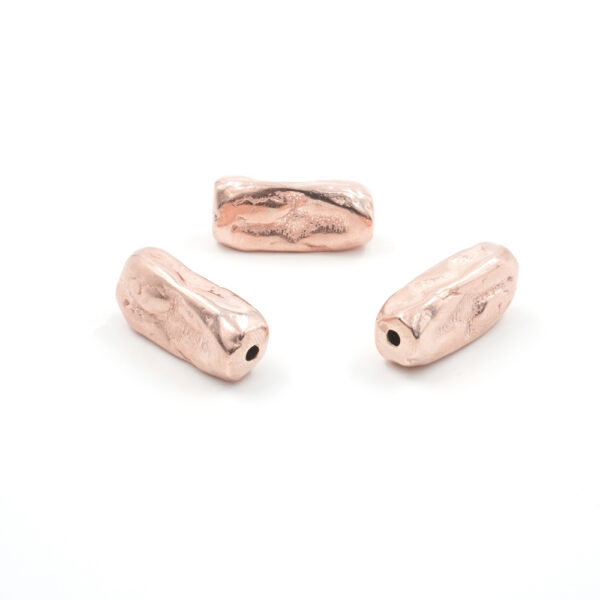 Sterling Silver spacer cylindrical stone shape size 25x8,5mm – Rose Color
